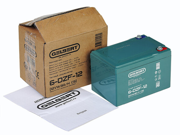 Тяговый аккумулятор Gelbert 6-DZF-12 (12V14.5A/H C5)