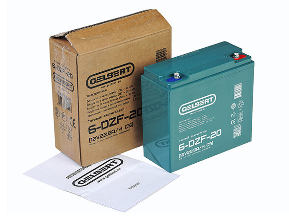 Тяговый аккумулятор Gelbert 6-DZF-20 (12V22.5A/H C5)