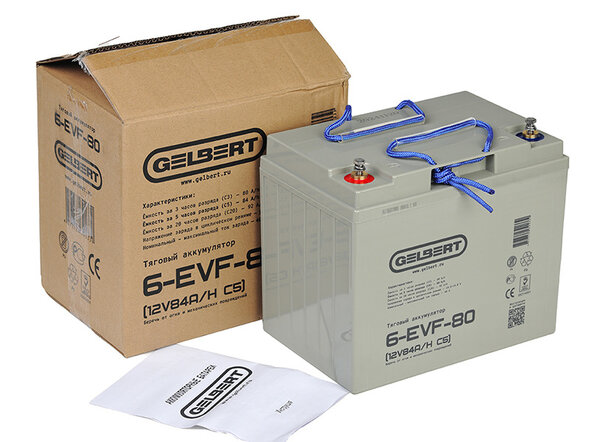 Тяговый аккумулятор Gelbert 6-EVF-80 (12V84A/H C5)