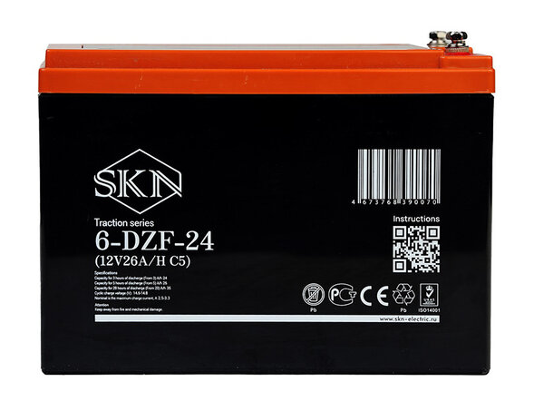 Тяговый аккумулятор SKN 6-DZF-24 (12V26A/H C5)