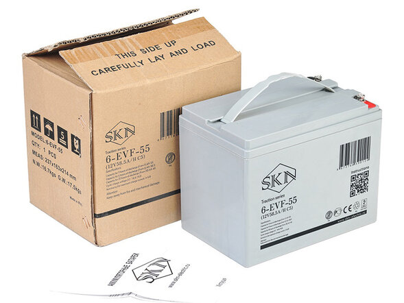 Тяговый аккумулятор SKN 6-EVF-55 (12V58.5A/H C5)