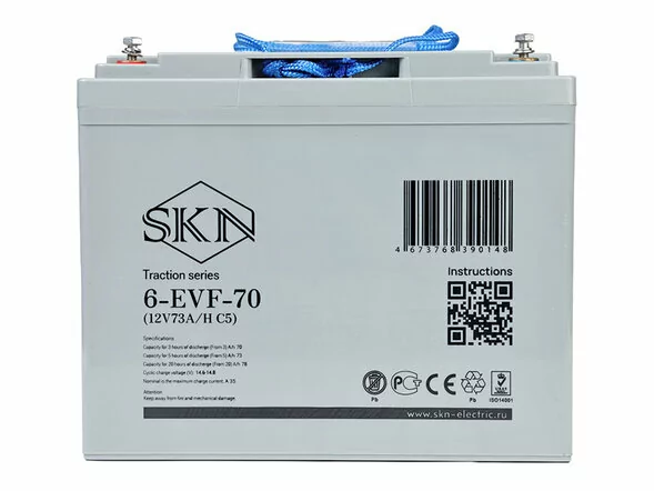 Аккумулятор тяговый SKN 6-EVF-70 (12V73A/H C5)