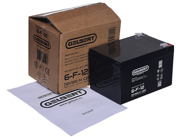 Аккумулятор для ИБП Gelbert 6-F-12 (12V12A/H C20)