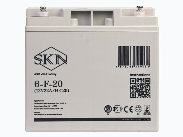 Аккумулятор для ИБП SKN 6-F-20 (12V20A/H C20)