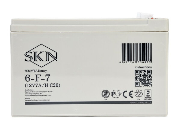 Аккумулятор для ИБП SKN 6-F-7 (12V7A/H C20)