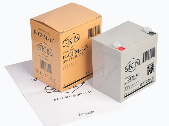 Аккумулятор для ИБП SKN 6-GFM-4.5 (12V4.5A/H C20)