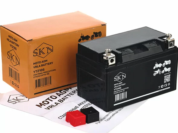 Аккумулятор стартерный для мототехники SKN YTZ10S (12V/10Ah/190A)