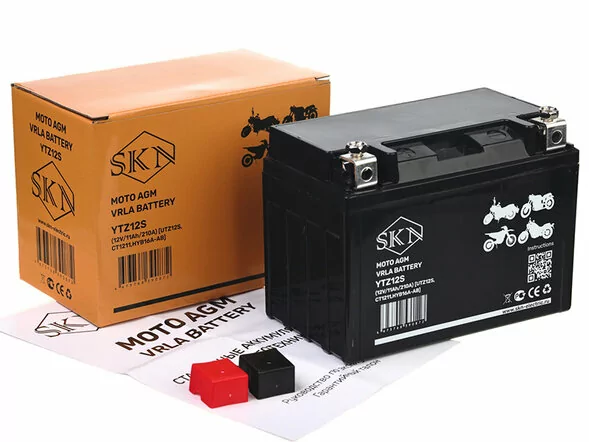 Аккумулятор стартерный для мототехники SKN YTZ12S (12V/11Ah/210A)