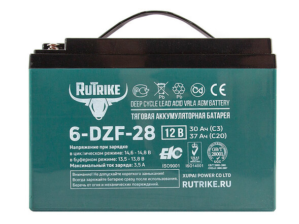 Тяговый аккумулятор RuTrike 6-DZF-28 (12V28A/H C3)