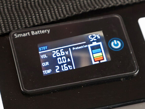 Аккумуляторная батарея литиевая Rutrike LiFePO4 (24V/50Ah/80A BT/Display)
