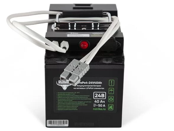 Тяговый аккумулятор Rutrike LiFePO4 24V40Ah (50A)