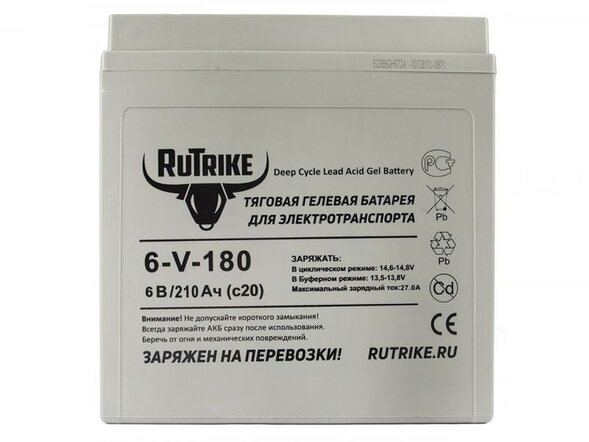 Тяговый аккумулятор RuTrike 3-EVF-180 (6V180A/H C3)