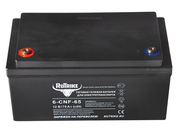 Тяговый аккумулятор RuTrike 6-CNF-65 (12V70A/H C20)