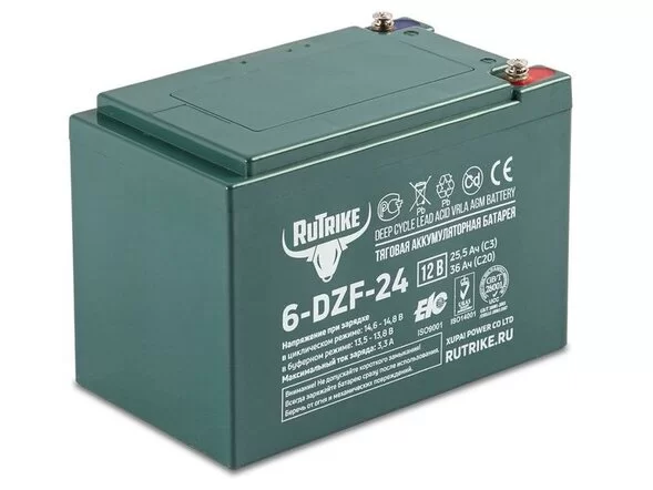 Тяговый аккумулятор RuTrike 6-DZF-28 (12V28A/H C3)