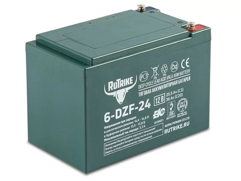 Тяговый аккумулятор RuTrike 6-DZF-24 (12V24A/H C2)