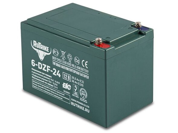 Тяговый аккумулятор RuTrike 6-DZF-24 (12V24A/H C2)