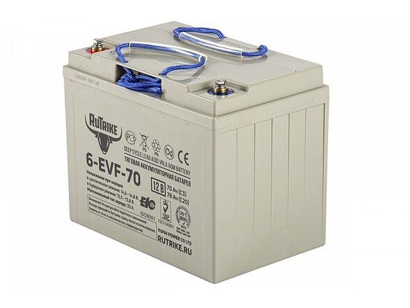 Тяговый аккумулятор RuTrike 6-EVF-70 (12V70A/H C3)