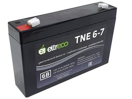 Тяговый аккумулятор Eltreco TNE6-7 (6V7A/H C20)