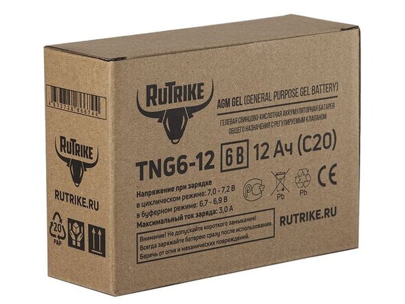 Аккумуляторная батарея RuTrike TNG6-12 (6V12A/H C20)