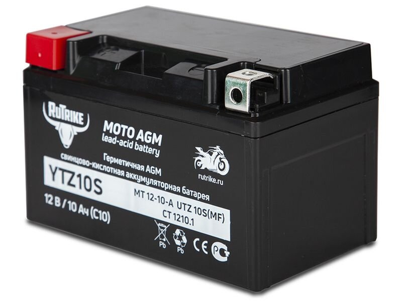 Аккумулятор стартерный для мототехники Rutrike YTZ10S (12V/10Ah)