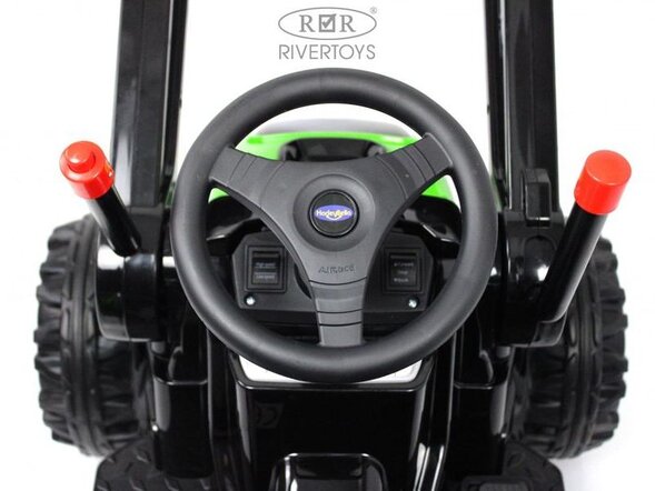 Детский электромобиль трактор-погрузчик с прицепом HL395