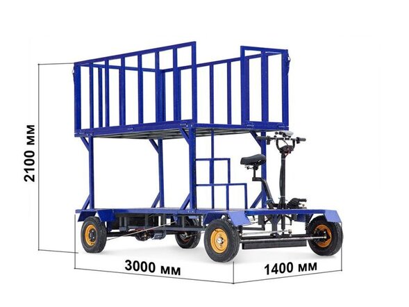 Платформенная тележка электрическая RuTrike ПАЛИСАД ЯРУС