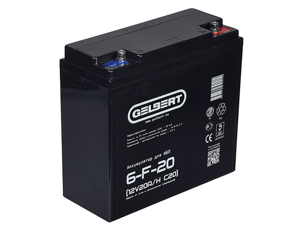 Аккумулятор для ИБП Gelbert 6-F-20 (12V20A/H C20)