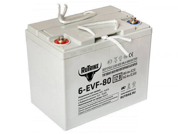 Тяговый аккумулятор RuTrike 6-EVF-80 (12V80A/H C3)