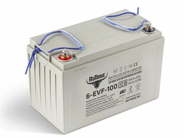 Аккумулятор тяговый Rutrike 6-EVF-100 (12V100A/H C5)