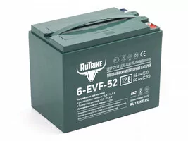 Аккумулятор тяговый Rutrike 6-EVF-52 (12V52A/H C5)