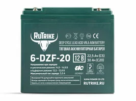 Аккумулятор тяговый Rutrike 6-DZF-20 (12V21A/H C3)