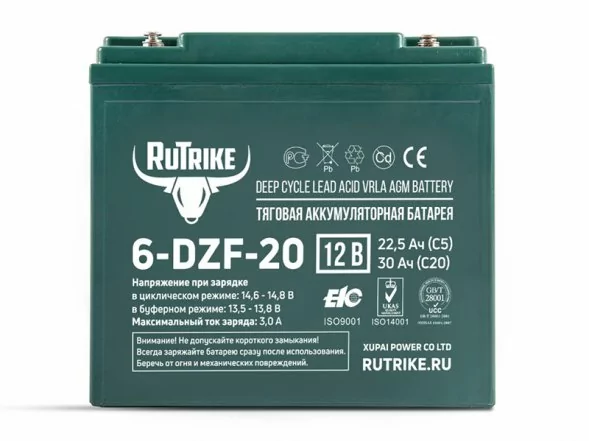 Аккумулятор тяговый Rutrike 6-DZF-20 (12V21A/H C3)