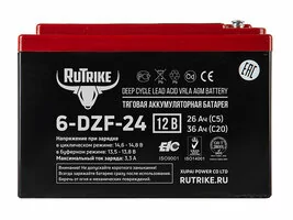 Аккумулятор тяговый Rutrike 6-DZF-24 (12V24A/H C3)