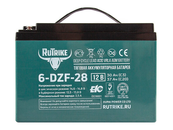 Аккумулятор тяговый Rutrike 6-DZF-28 (12V30A/H C3)