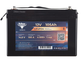 Аккумуляторная батарея литиевая Rutrike LiFePO4 (12V/105Ah/100A BT)
