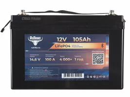 Аккумуляторная батарея литиевая Rutrike LiFePO4 (12V/105Ah/100A BT)