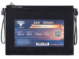 Аккумуляторная батарея литиевая Rutrike LiFePO4 (24V/100Ah/120A BT)