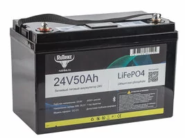 Аккумуляторная батарея литиевая Rutrike LiFePO4 (24V/50Ah/80A BT/Display)