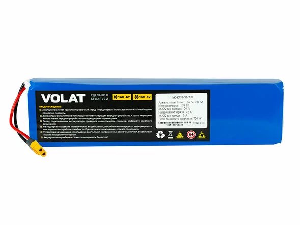 Аккумулятор литиевый для Kugoo S2, S3, Micar Sprint S2, S3, Etwow AB-GS04 (10S3P, 36V, 7800mAh)
