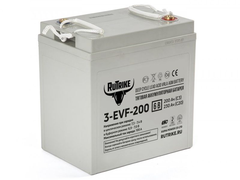 Тяговый аккумулятор RuTrike 3-EVF-200 (6V200A/H C3)